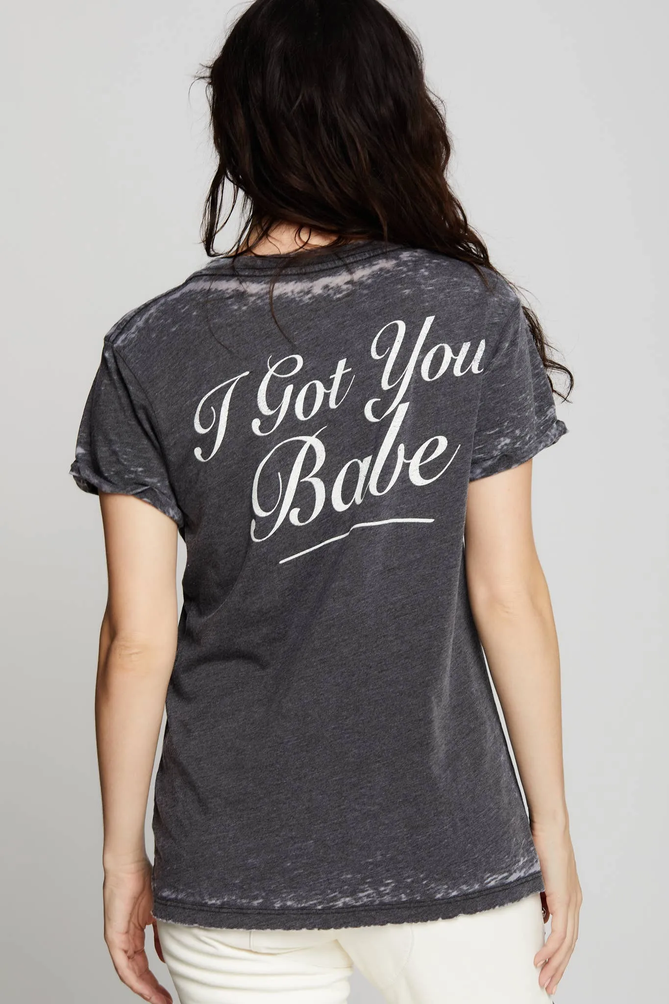 130 Sonny & Cher Burn Out Tee BLACK