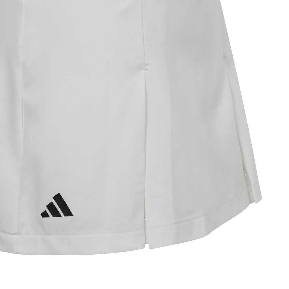 adidas Girls' Club Pleated Skirt (White)