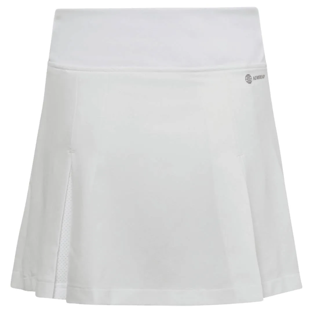 adidas Girls' Club Pleated Skirt (White)