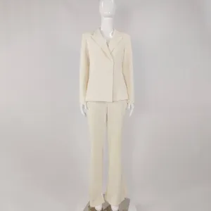 Ailani Plain Surplice Blazer With Flare Pants