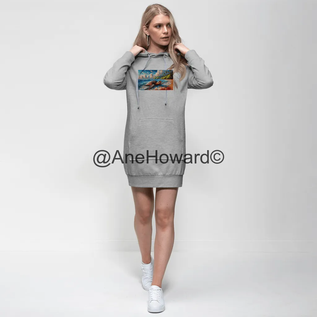 Aloha Sea Turtle Premium Cotton Hoodie Dress