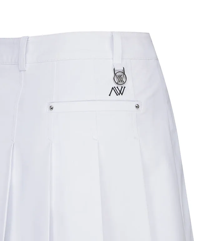 ANEW Golf: Women Buckle Decoration Pleats Skirt - White