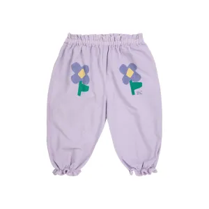 Baby Pansy Flowers Woven Paperbag Pants