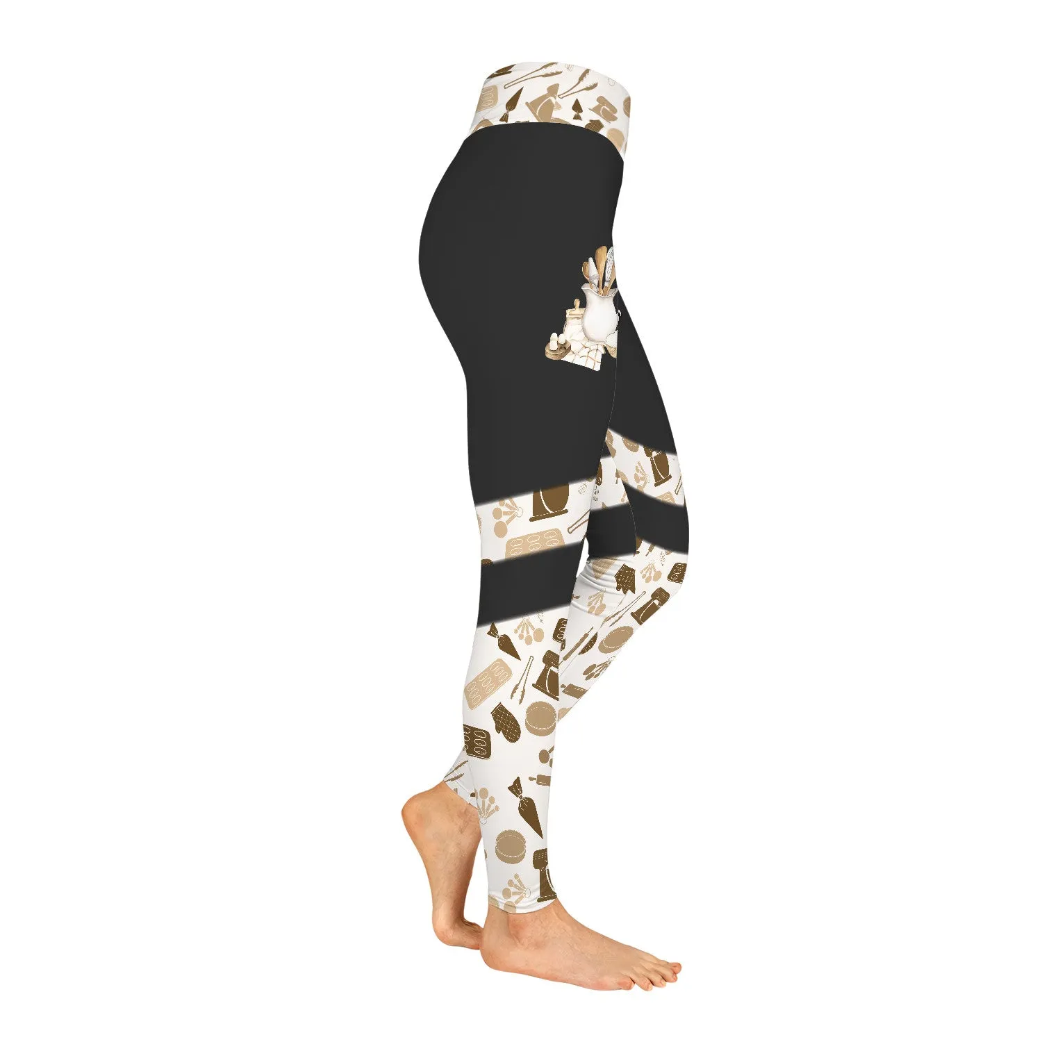 Baker Legging Baking Tools Pattern Legging Cake Lover 4