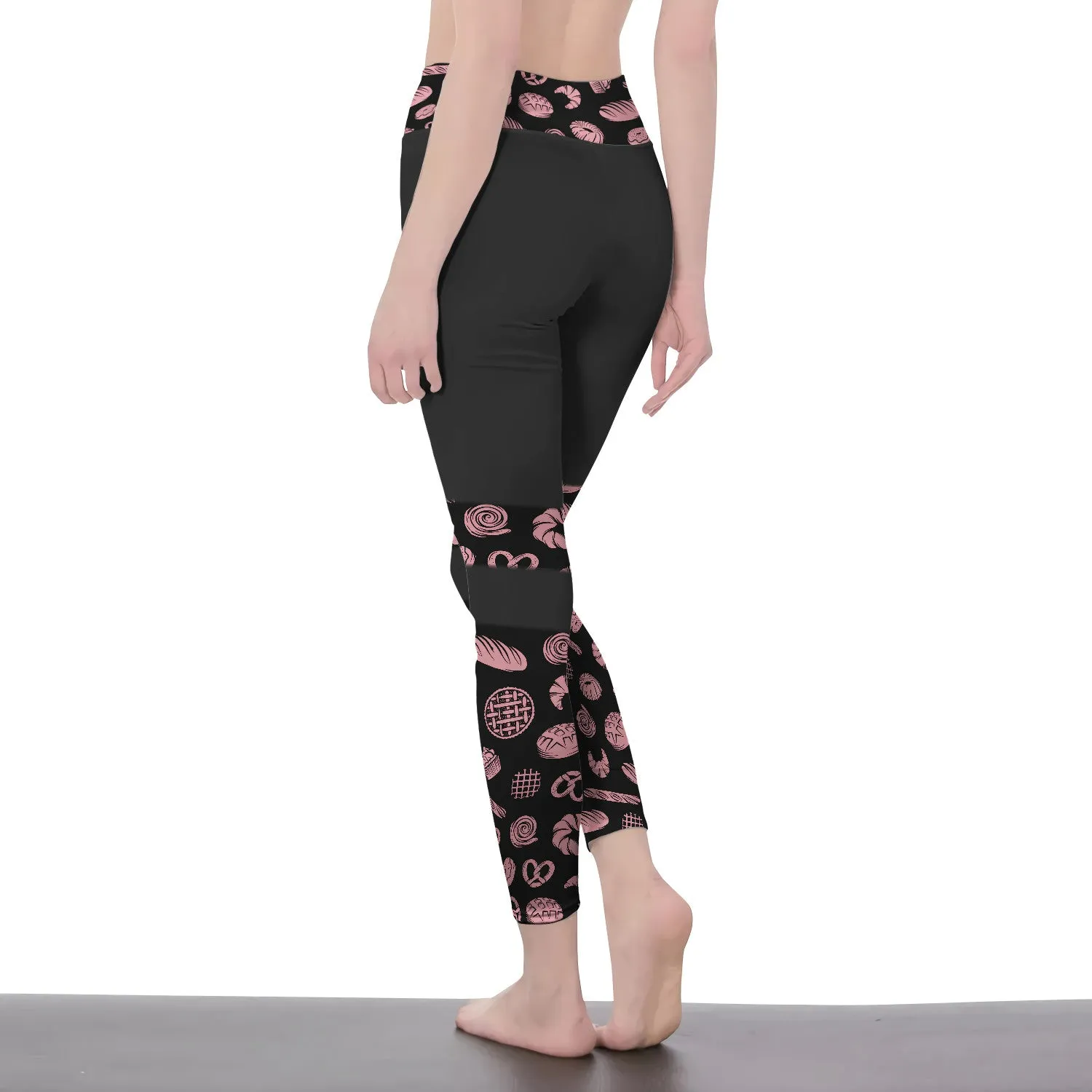 Baker Legging Baking Tools Pattern Legging Cake Lover Legging Black Pink