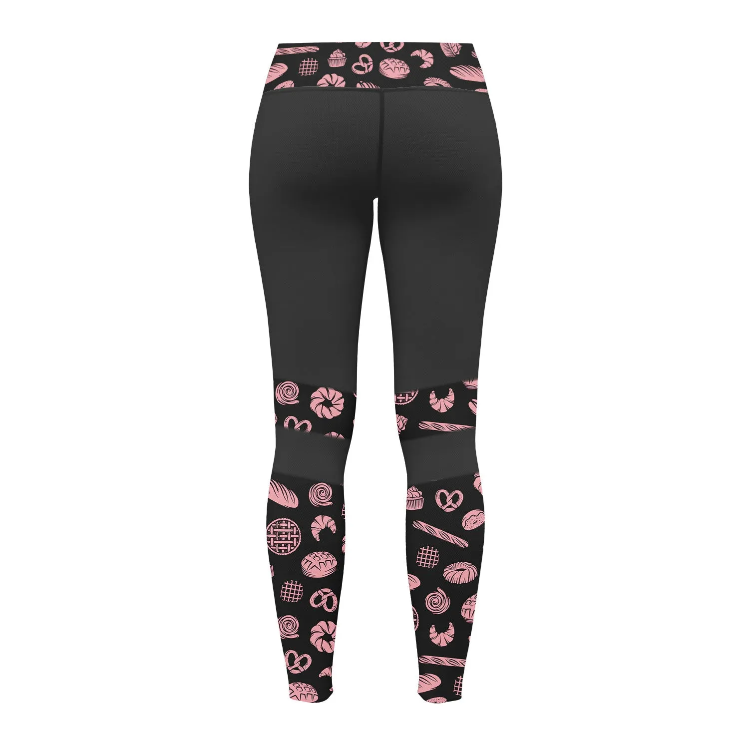 Baker Legging Baking Tools Pattern Legging Cake Lover Legging Black Pink