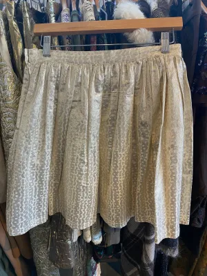 Band of Outsiders Gold Lamé Mini Skirt