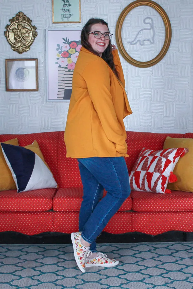 Basic Curvig Blazer, Mustard