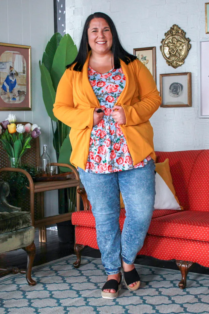 Basic Curvig Blazer, Mustard