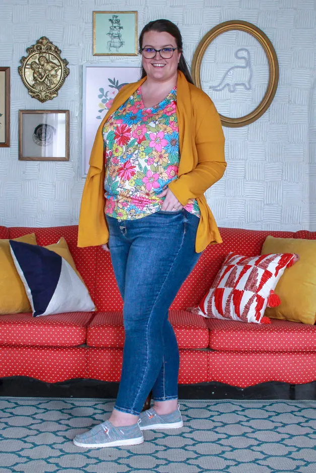 Basic Curvig Blazer, Mustard