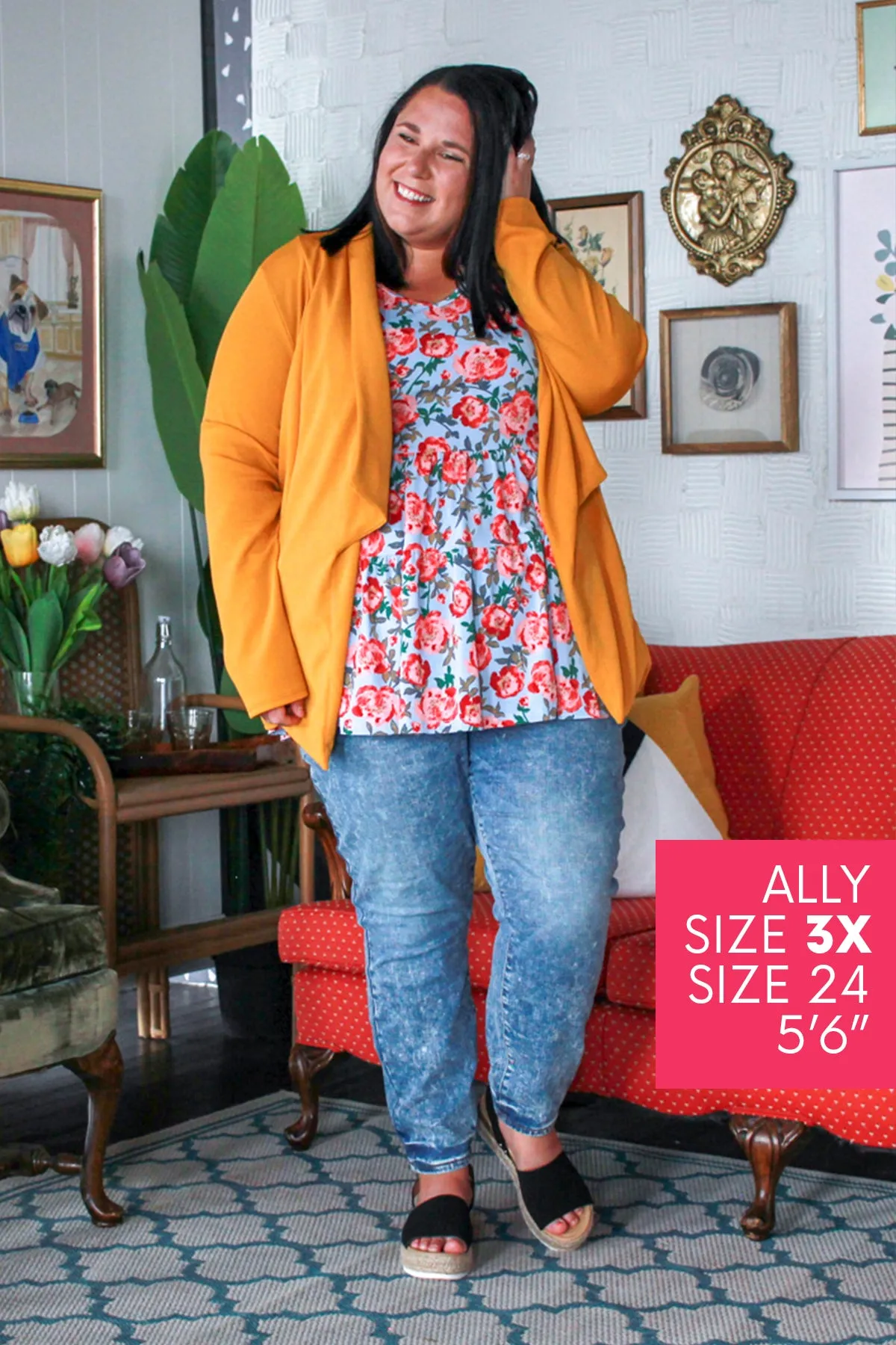 Basic Curvig Blazer, Mustard