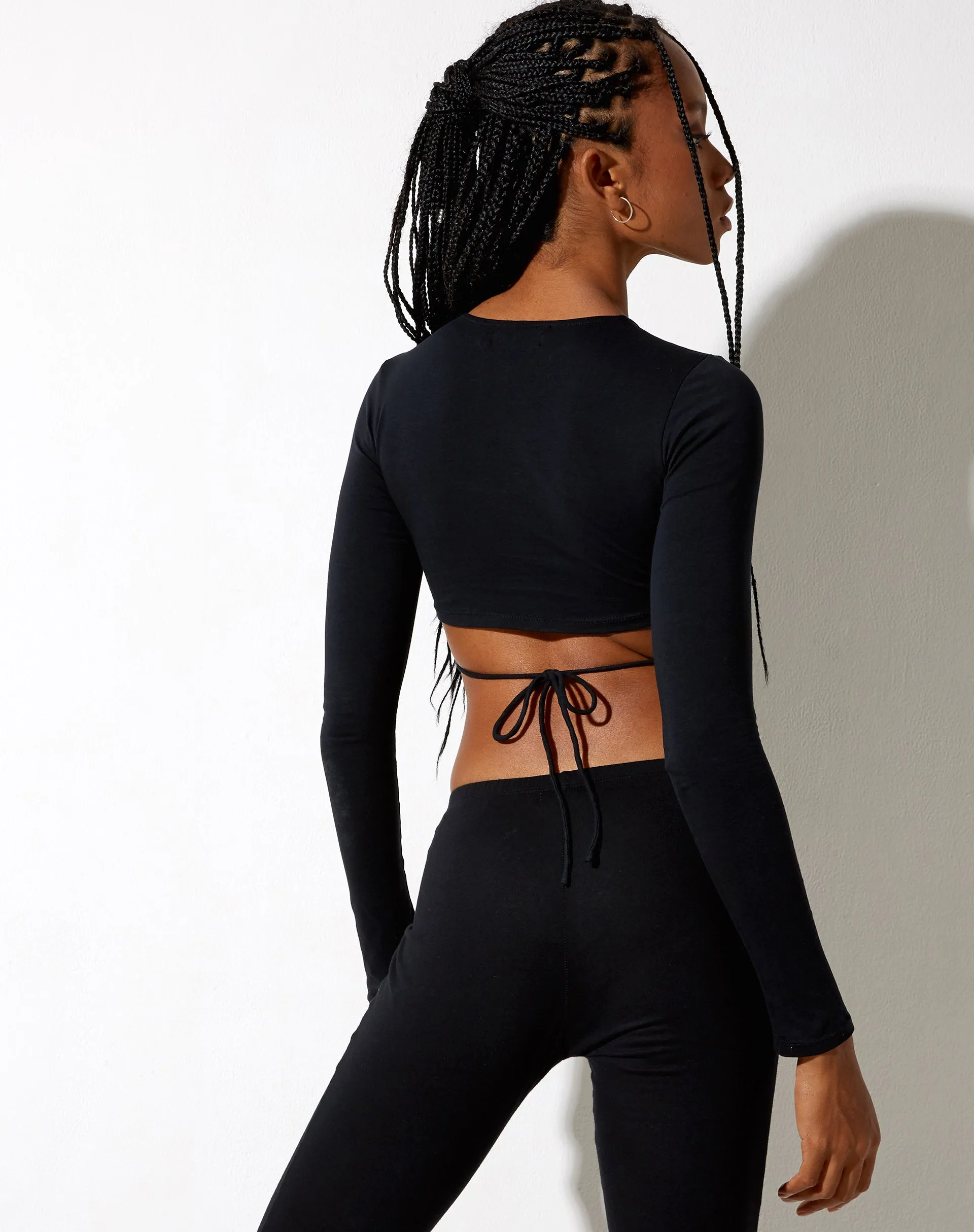 Baye Crop Top in Black Out Of This World