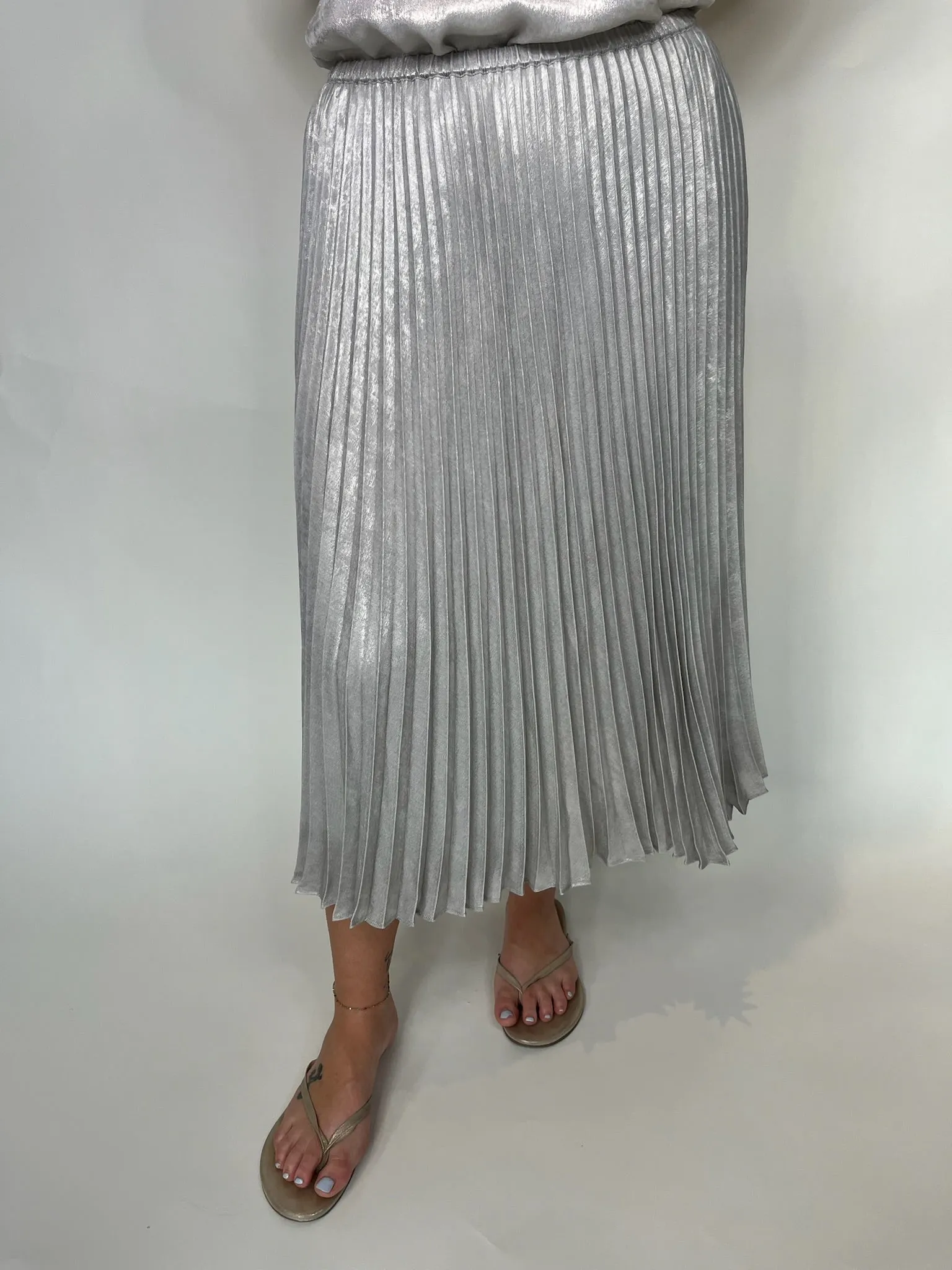Bella Dahl Hand Pleated Midi Skirt