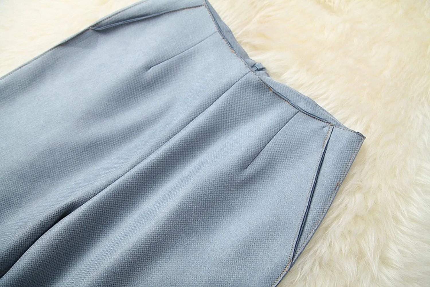 Belt Blazers Vest Net Yarn Tops Wide Leg Pants Three-piece Set
