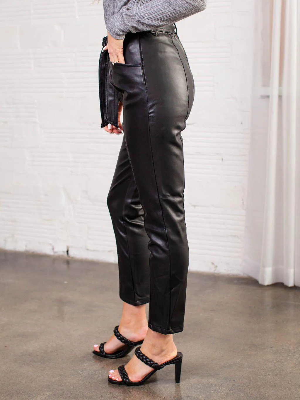 Bishop & Young Harper Vegan Leather Paperbag Pant