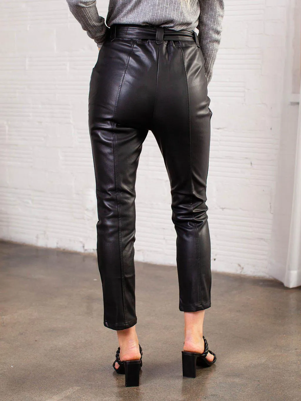 Bishop & Young Harper Vegan Leather Paperbag Pant