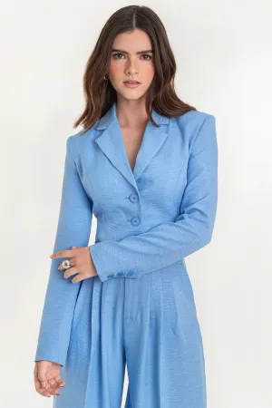 Blazer corto con cut out espalda