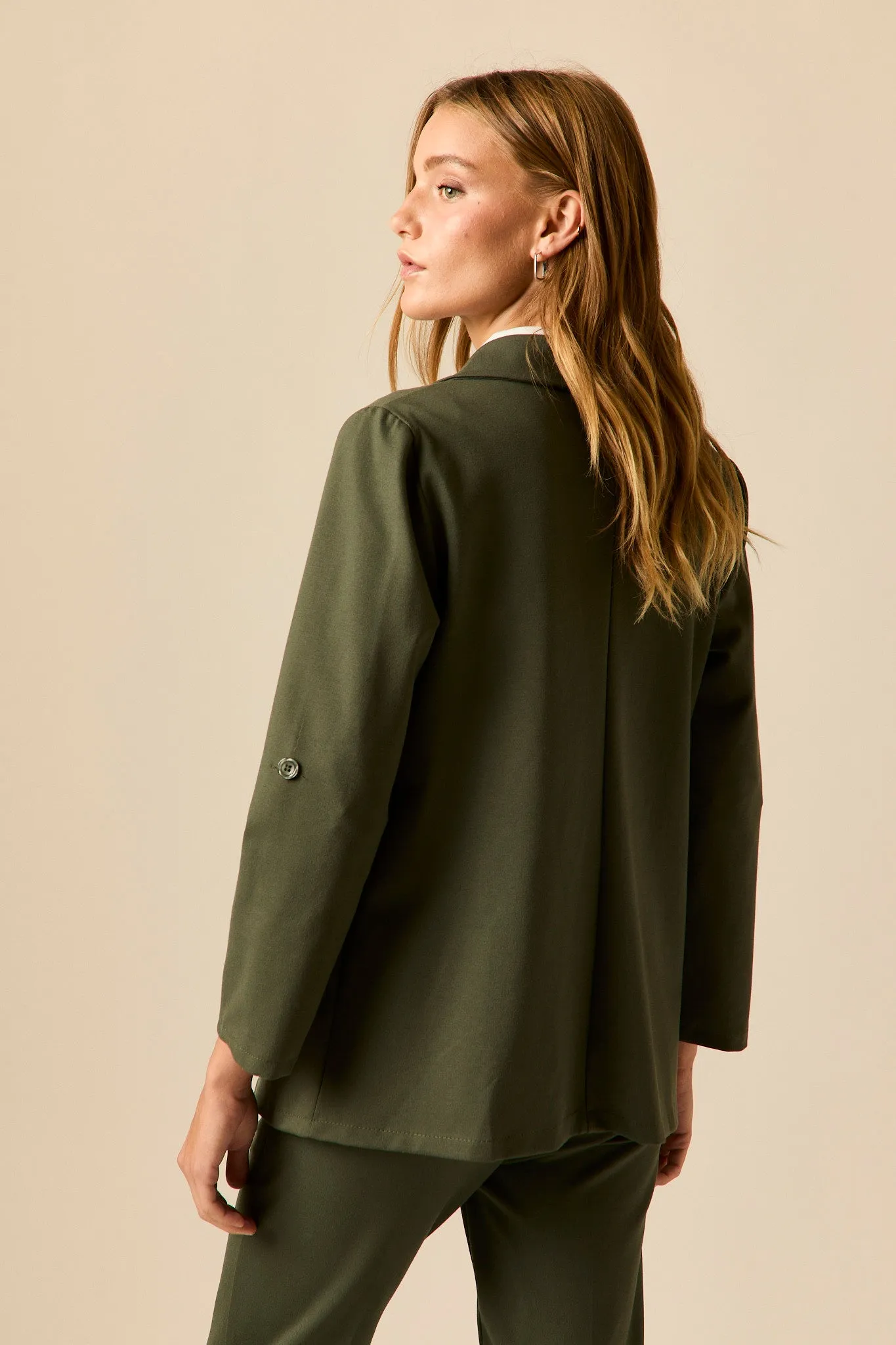 Blazer sastre verde kaki