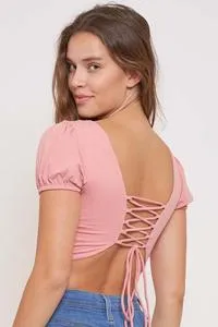 Blush Lace Back Top 3/22/24 8320