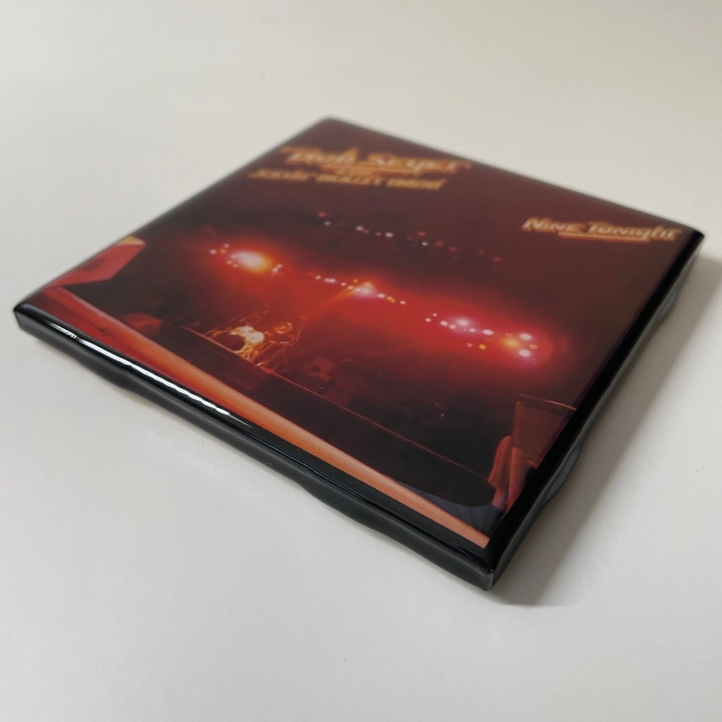 BOB SEGER Nine Tonight Coaster Record Cover Silver Bullet Band Ceramic Tile