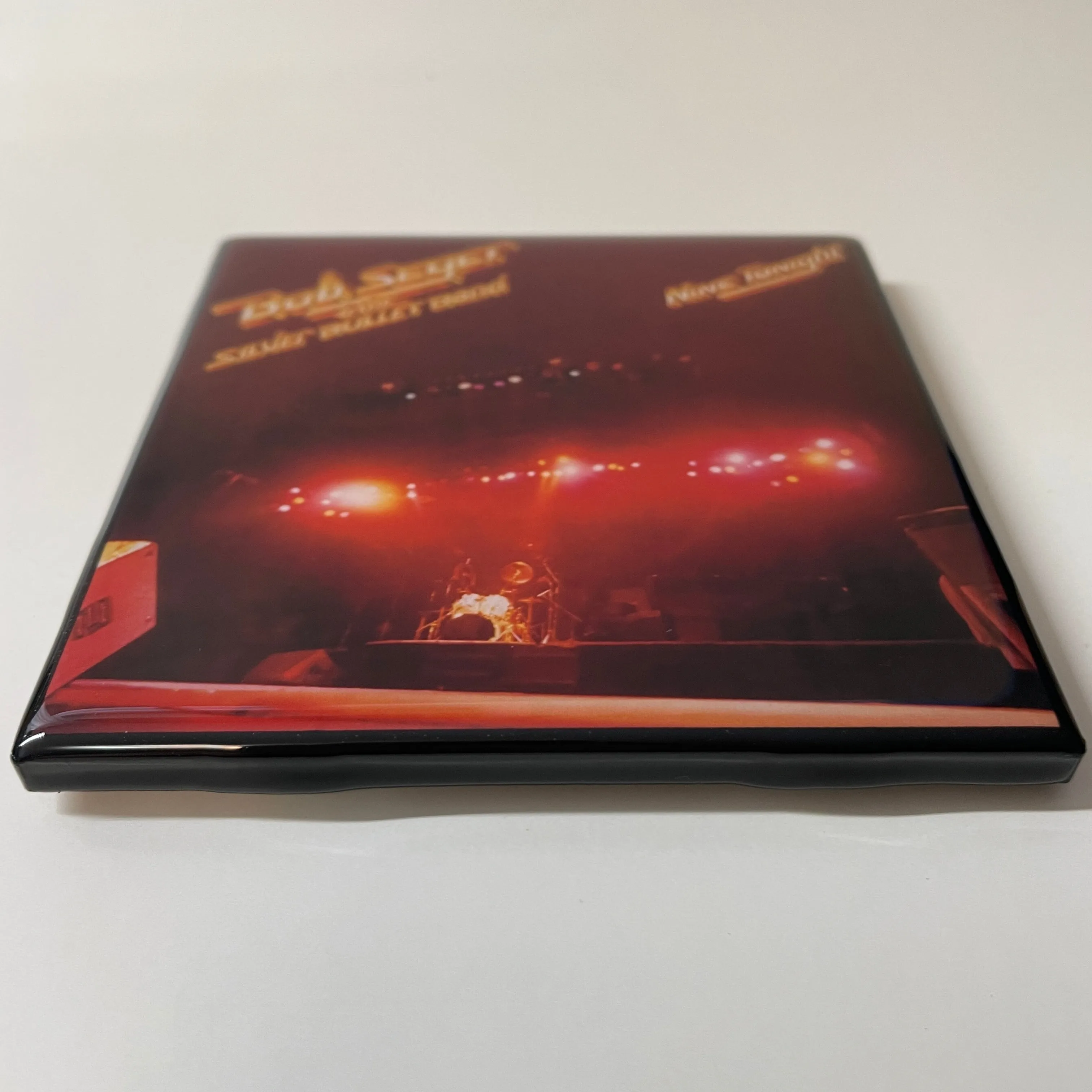 BOB SEGER Nine Tonight Coaster Record Cover Silver Bullet Band Ceramic Tile
