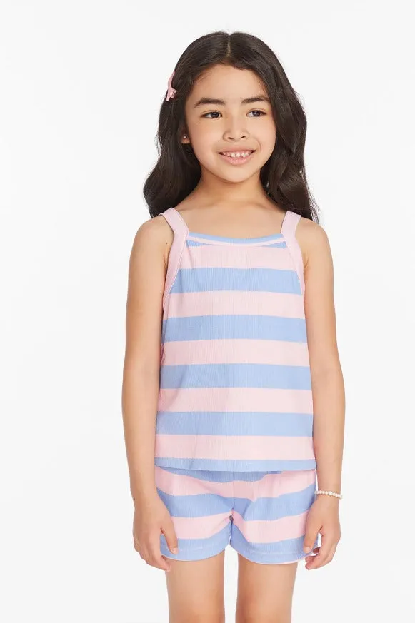 Bubblegum Stripe Baby Stretch Rib Tank  || Chaser