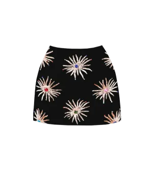 Callie Co-ord Luxe Mini Skirt Black