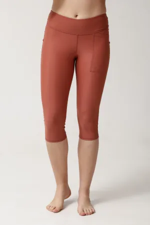 Capri Swim Tights - Clay