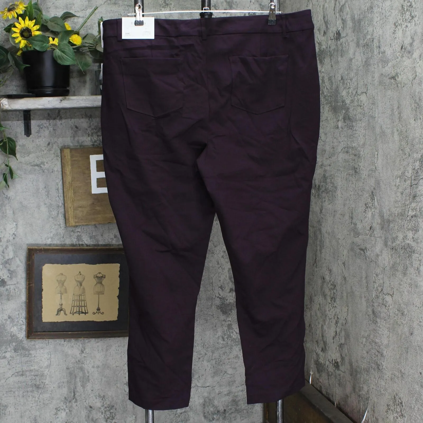 Cj Banks Womens Plus Size Tapered Shaped Fit Mid Rise Pants 5670