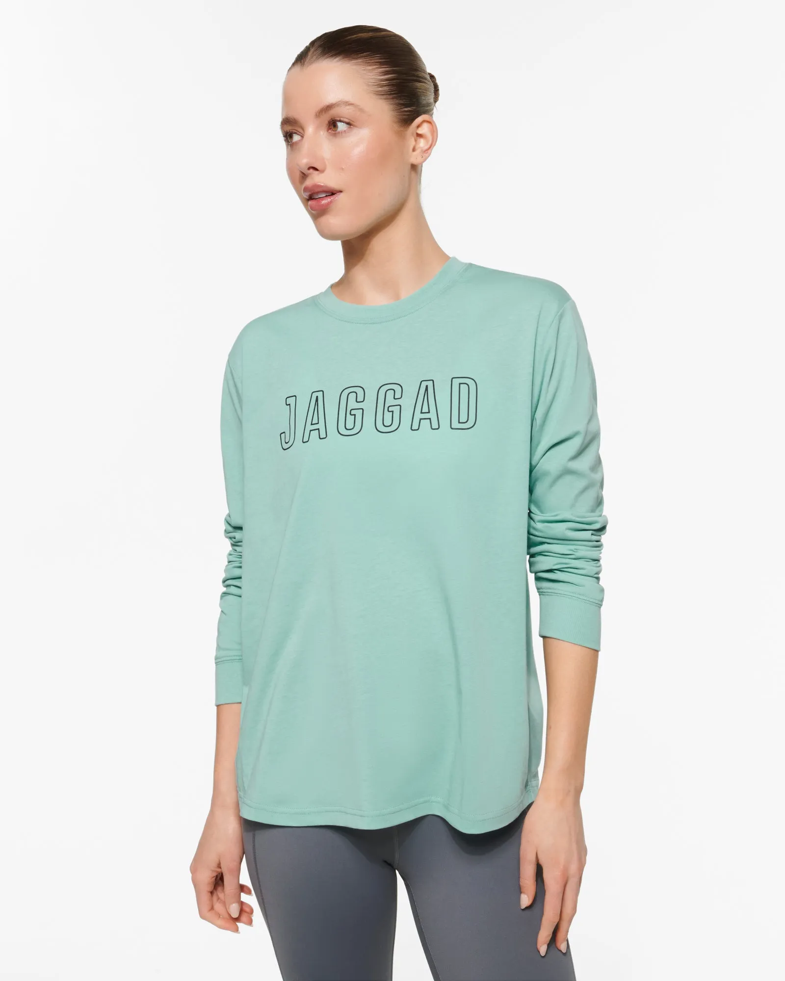 CLASSIC KEYLINE LONG SLEEVE TEE SAGE