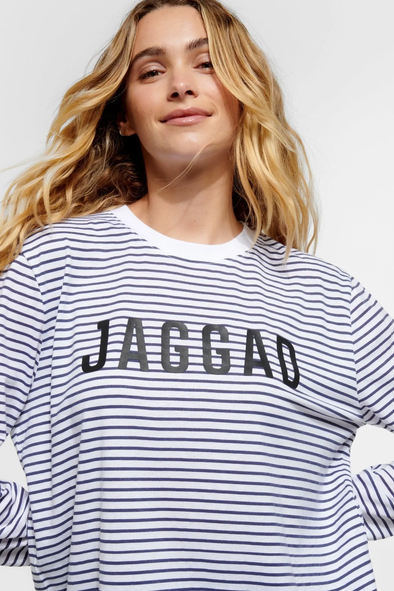 Classic Long Sleeve Tee Navy Stripe