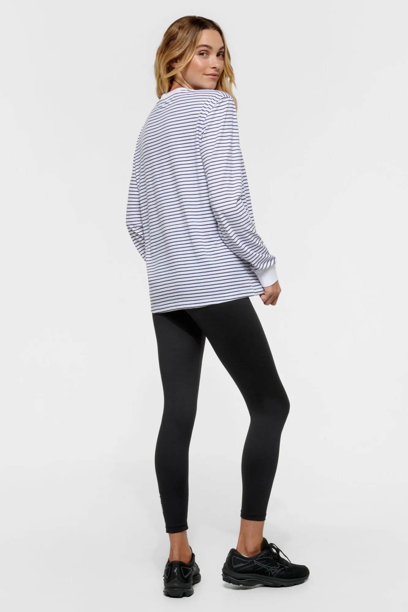 Classic Long Sleeve Tee Navy Stripe