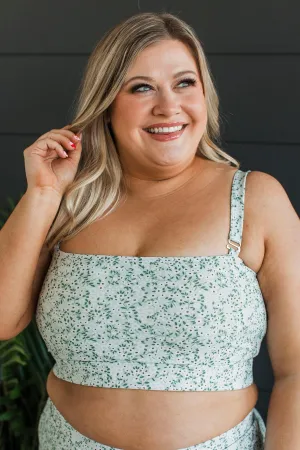 Coast Along Floral Swim Top- Mint