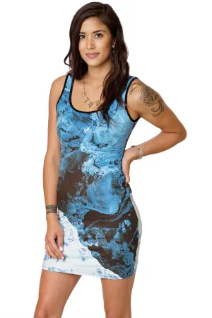 Cocktail Dress-Ocean Lovers Dress-Ocean Dress-Kamchatka