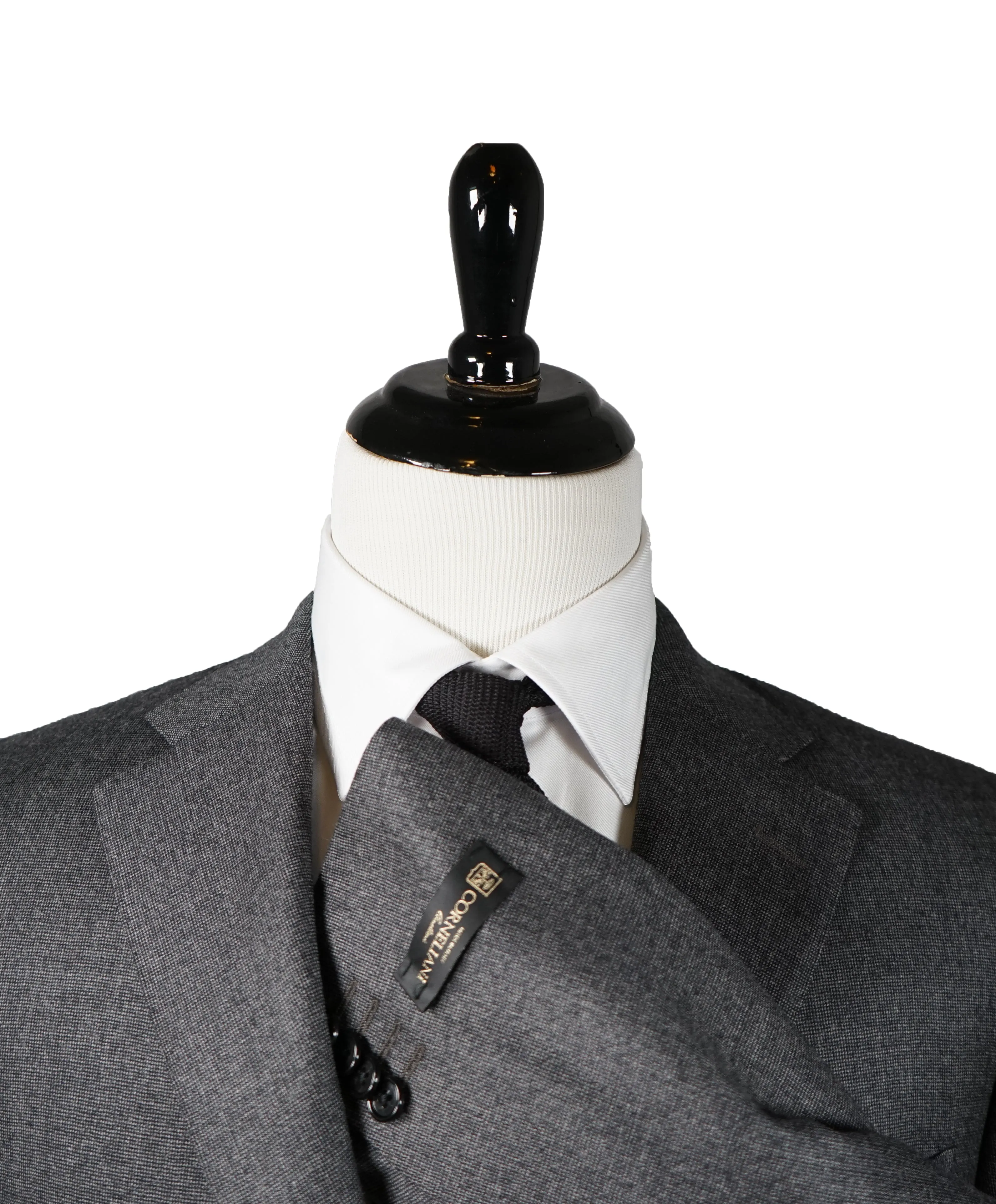 CORNELIANI - Gray Birdseye Textured Suit 18,25 Microns Super 110’s- 42R