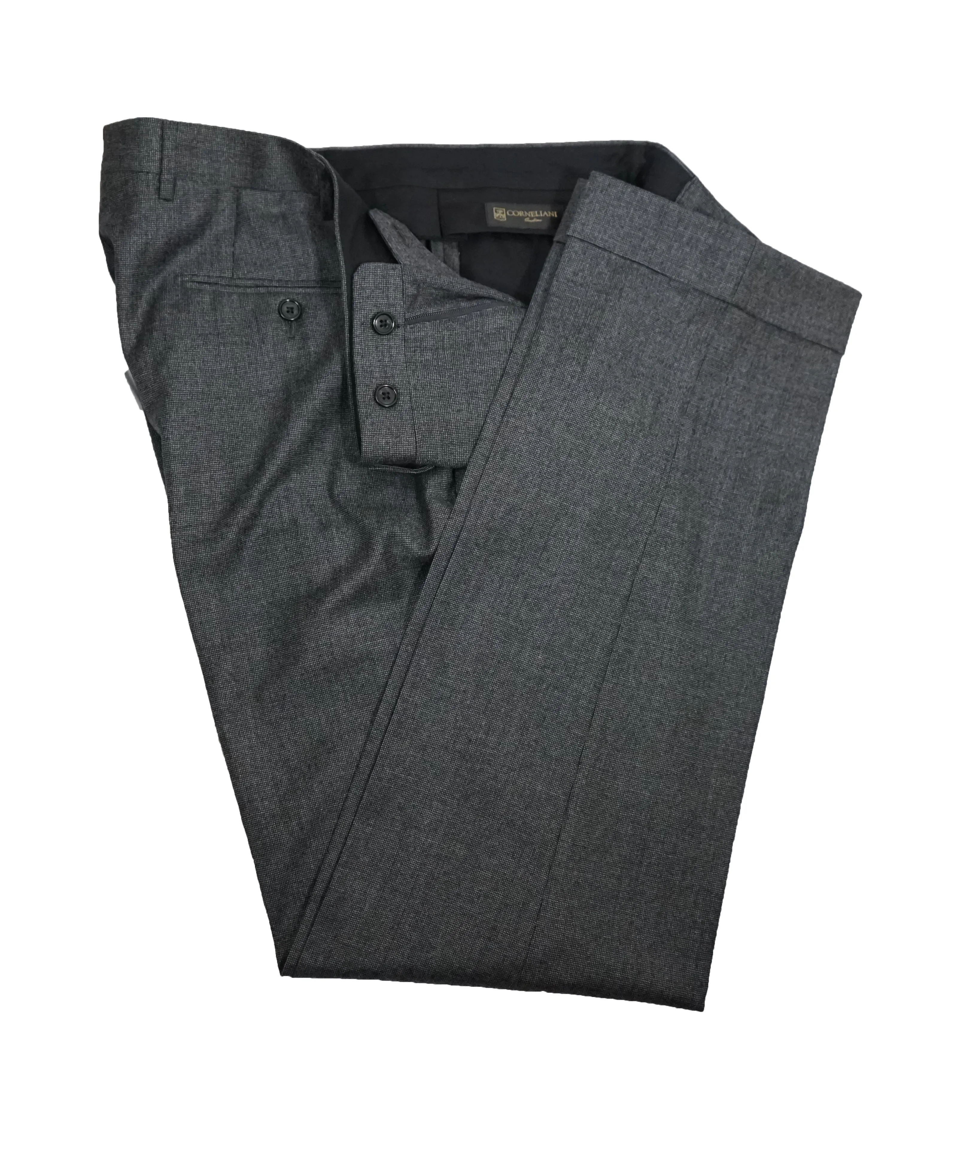 CORNELIANI - Gray Birdseye Textured Suit 18,25 Microns Super 110’s- 42R