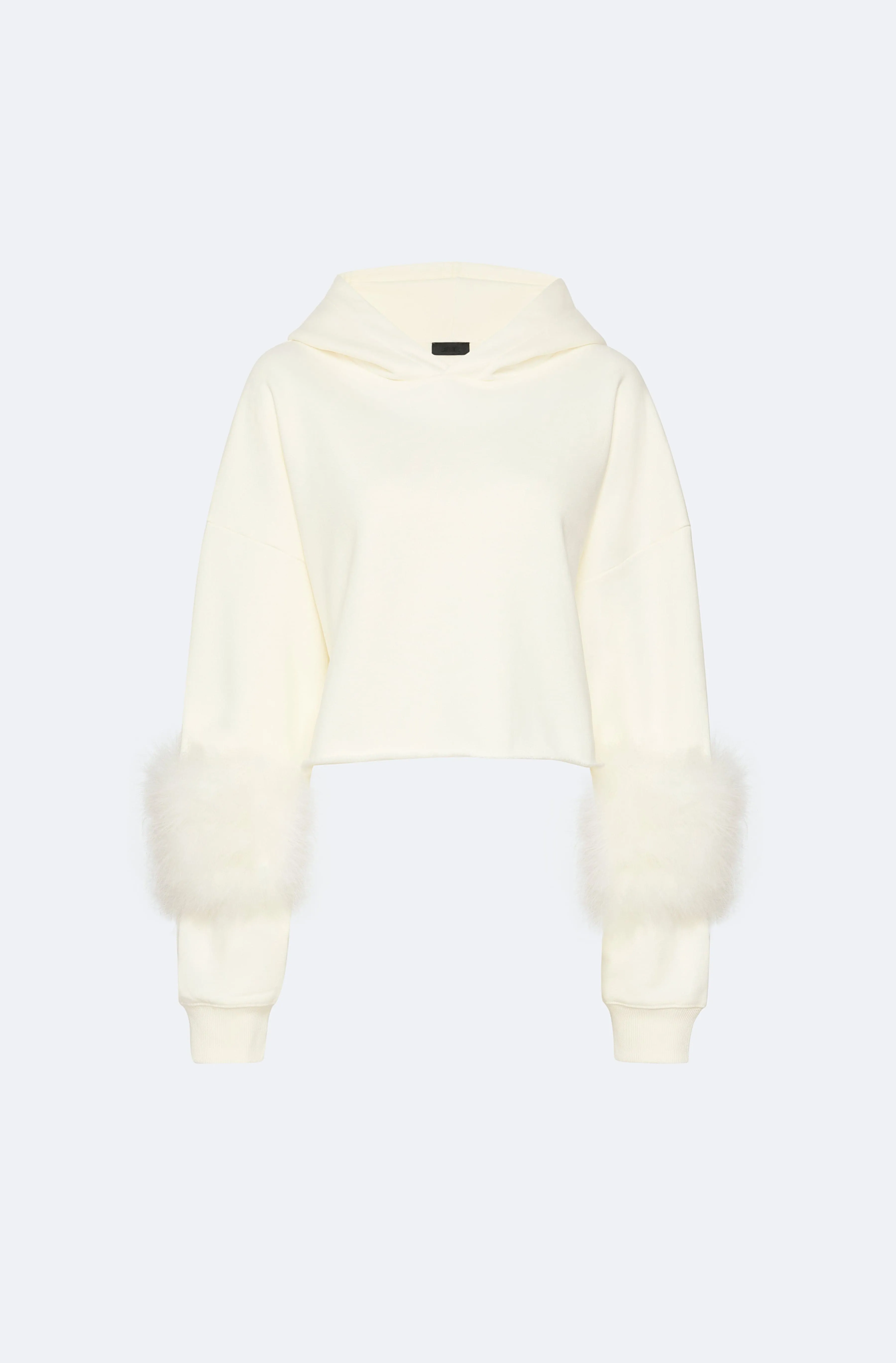 Cotton Sweatshirt With Marabou Feathers