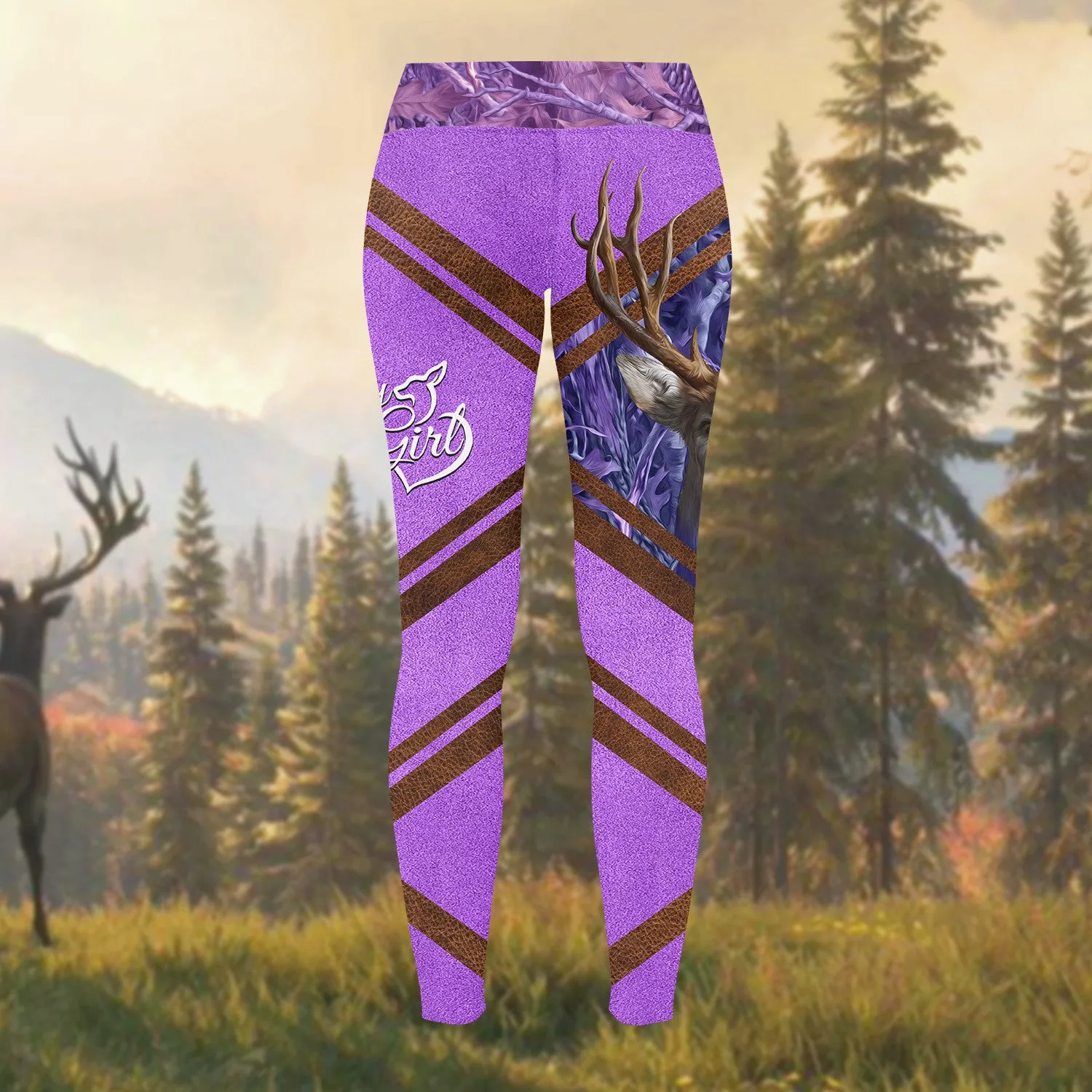 Country Girl Legging Pink Hunting Pattern 3D Legging 03