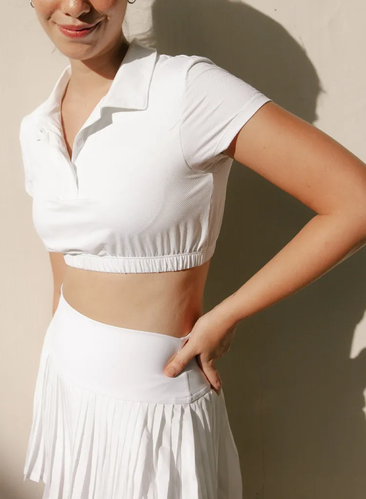 COURTSIDE CROP TEE