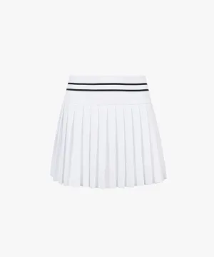 CREVE NINE: Color Combination Culottes Multi Skirt - White