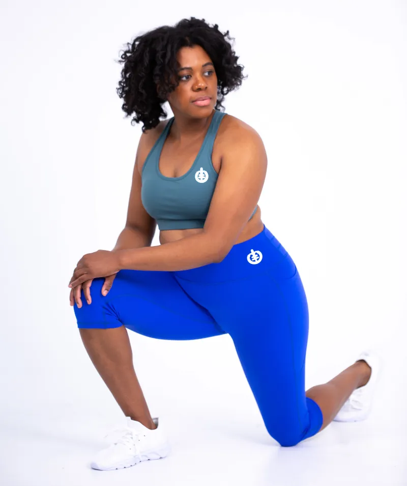 Cropped Pocket Legging | Blue