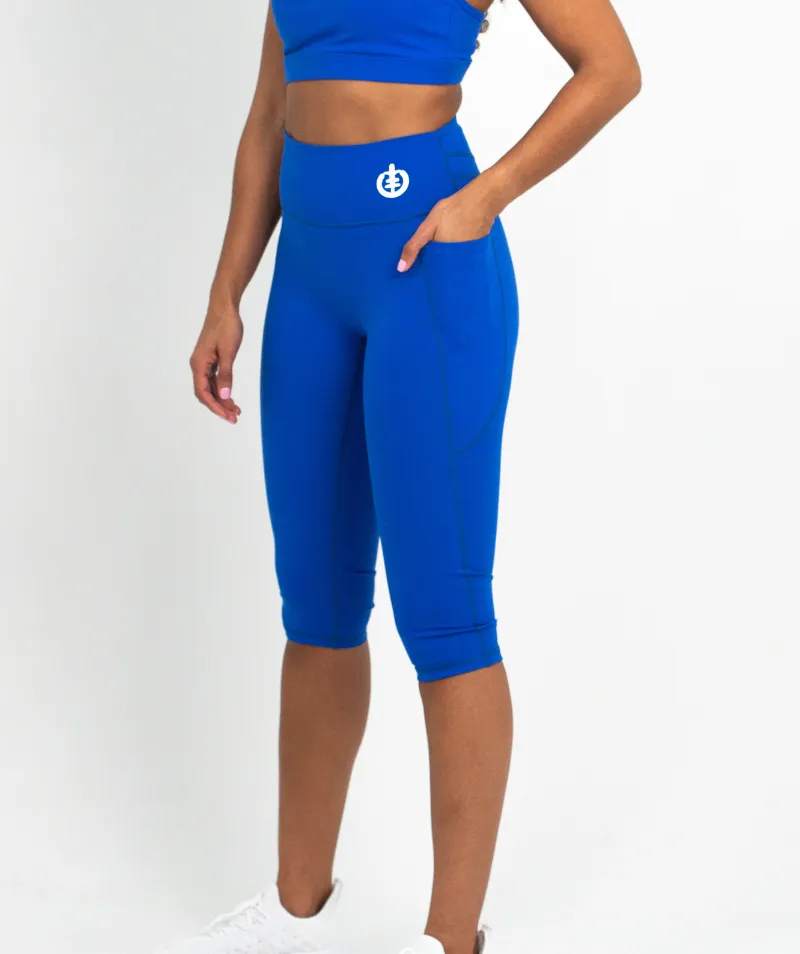 Cropped Pocket Legging | Blue