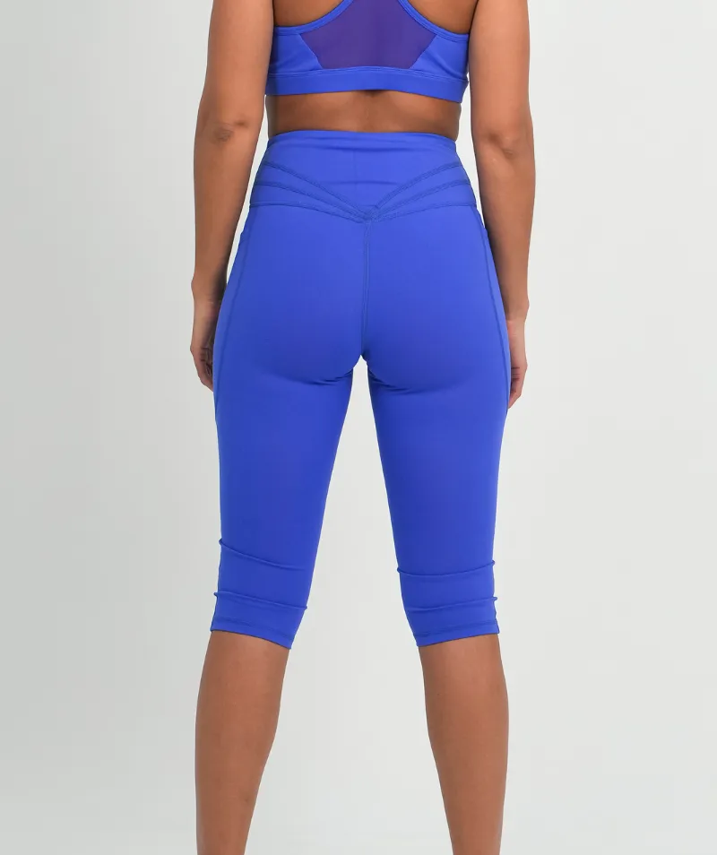 Cropped Pocket Legging | Blue