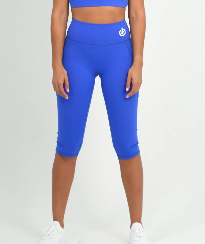 Cropped Pocket Legging | Blue