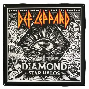 DEF LEPPARD Diamond Star Halos Custom Ceramic Tile Coaster