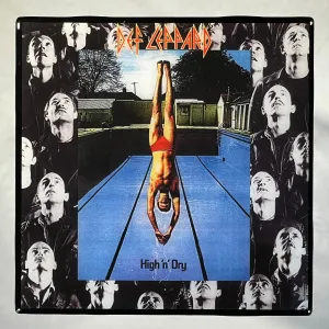 DEF LEPPARD High 'n' Dry Custom Ceramic Tile Coaster