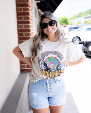 Distressed Vintage Tee- Van Halen