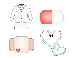 Doctor Cookie Cutter Set