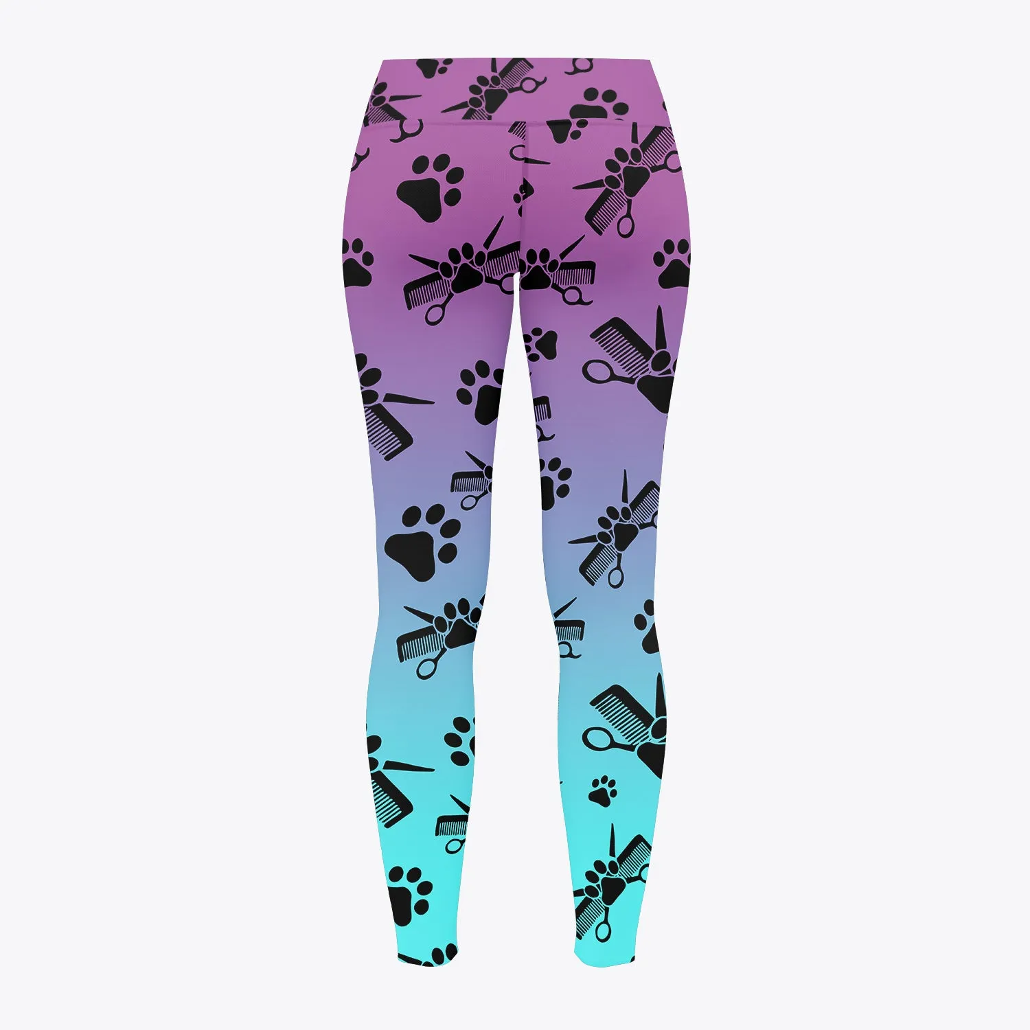 Dog Groomer Pet Groomer Salon Pet Gradient Purple Blue 3D Legging 834 NA93