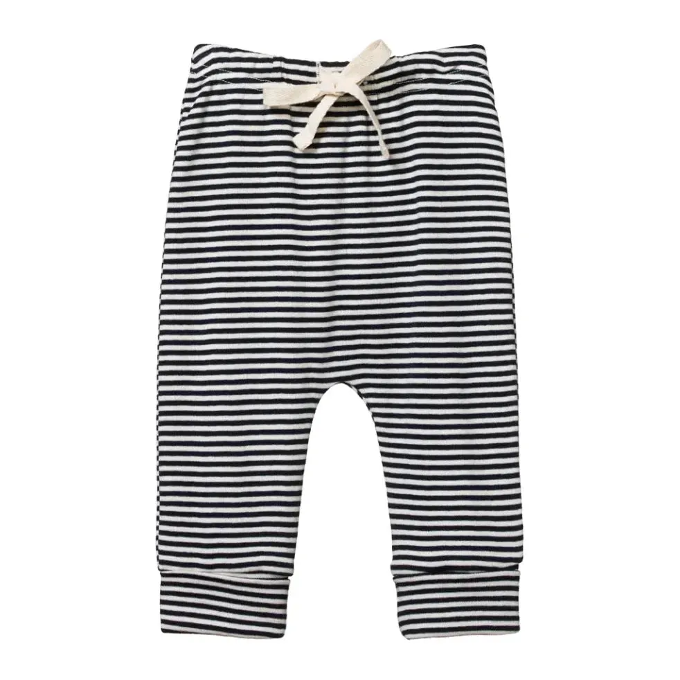 Drawstring Pants - Navy Stripe